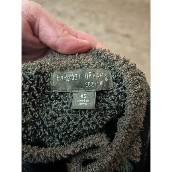 Barefoot Dreams Women's XS Green Camo CozyChic Pullover Sweater - Picture 3 of 9